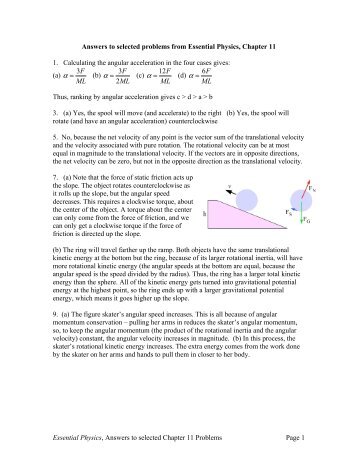 Answers to selected problems from Essential Physics, Chapter 16