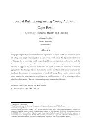 Sexual Risk Taking among Young Adults in Cape Town