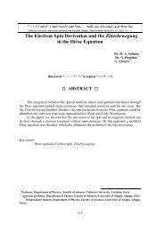 The Electron Spin Derivation and the Zitterbewegung in the Dirac ...