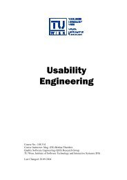 Usability Engineering - Quality Software Engineering (QSE) Research