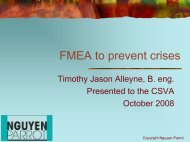 FMEA to prevent crises - SCAV-CSVA