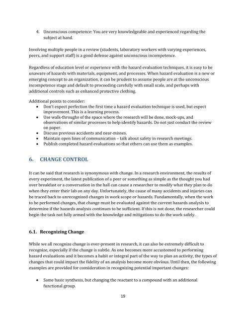 Identifying and Evaluating Hazards in Research Laboratories