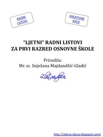 "Ljetni" radni listovi