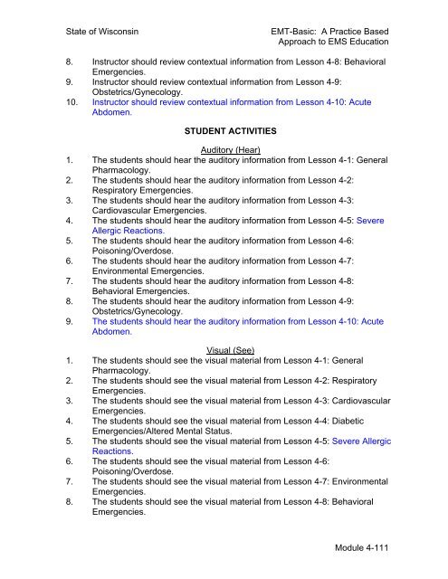 emt-basic curriculum module 4