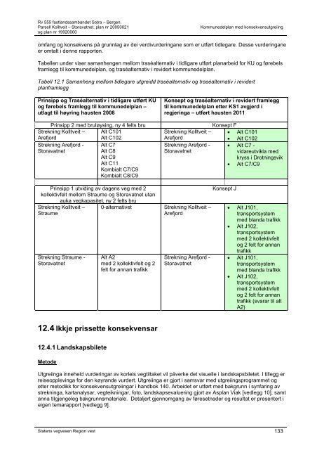 Planrapport - Statens vegvesen