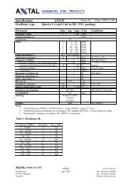 Specification AXX35 Oscillator type : Quartz Crystal Unit in ... - AXTAL