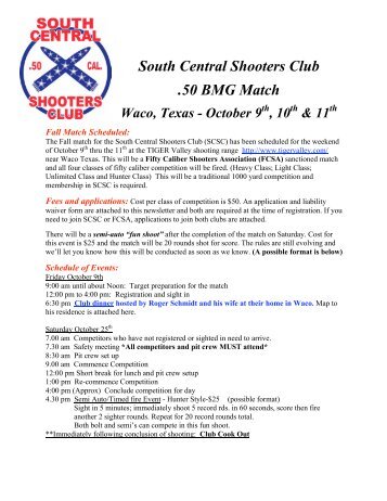 South Central Shooters Club .50 BMG Match - FCSA
