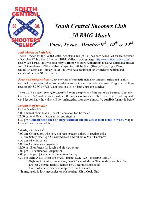 South Central Shooters Club .50 BMG Match - FCSA