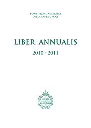 LIbER ANNUALIS - Pontifical University of the Holy Cross - Pontificia ...