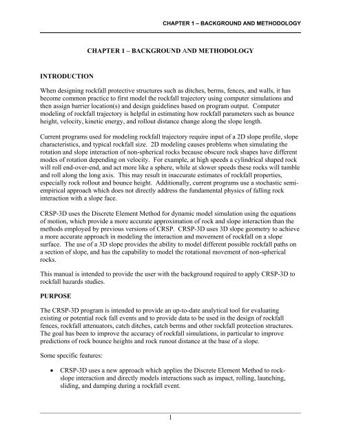 Colorado Rockfall Simulation Program Version 5 Colorado Rockfall Simulation Program Version 5
