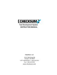 Analyst ils Offline Test Development Station Manual - CheckSum