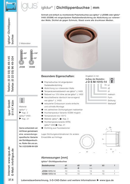 Weitere iglidurÂ®- Produkte - Igus