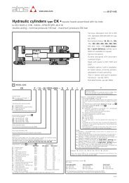 Hydraulic cylinders type CK •square heads assembled with tie-rods ...