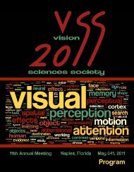 VSS 2011 Program - Vision Sciences Society