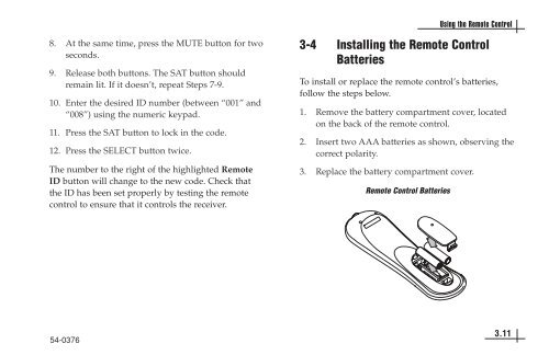 TracVision DIRECTV Mobile Receiver/Controller User's Guide