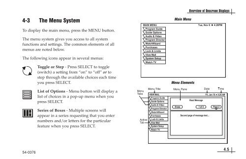 TracVision DIRECTV Mobile Receiver/Controller User's Guide