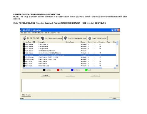 Printer Driven Cash Drawe