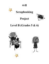 4-H Scrapbooking Project Level B (Grades 5 & 6) - Elkhart County 4-H