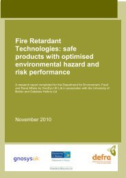Fire Retardant Technologies: safe products with ... - Oakdene Hollins