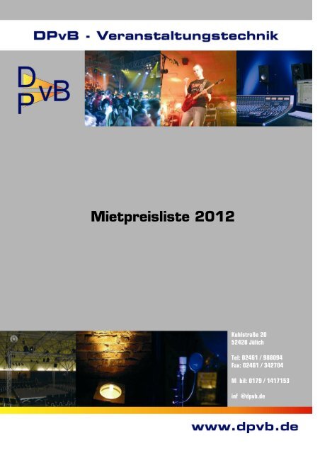 Mietpreisliste 2012 - Dpvb
