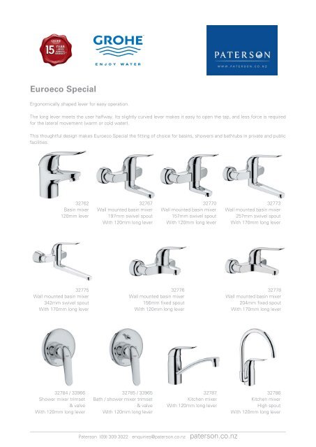 Commercial Bathroom Fittings - Paterson