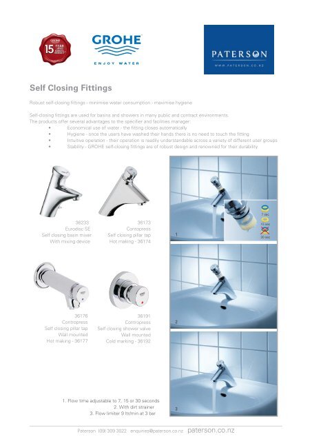 Commercial Bathroom Fittings - Paterson