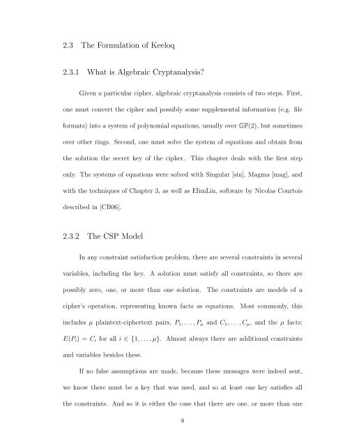 ALGORITHMS FOR SOLVING LINEAR AND POLYNOMIAL ...