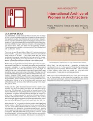 International Archive of Women in Architecture - Special Collections