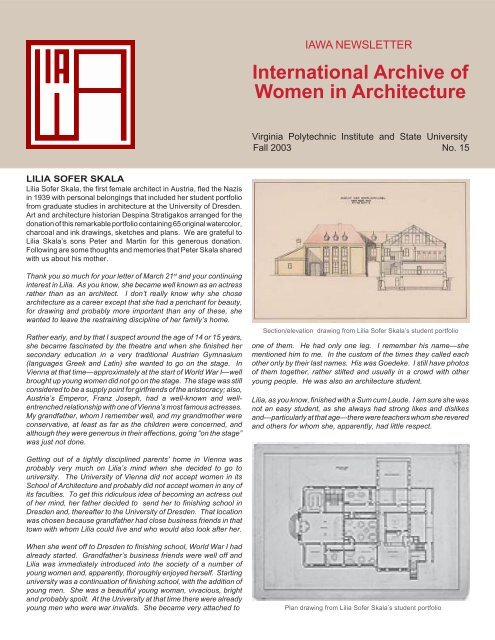 International Archive of Women in Architecture - Special Collections