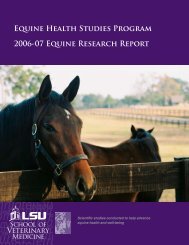 2007 EHSP Research Report - School of Veterinary Medicine ...