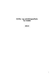 Drifts- og udviklingsaftale for KABS 2013