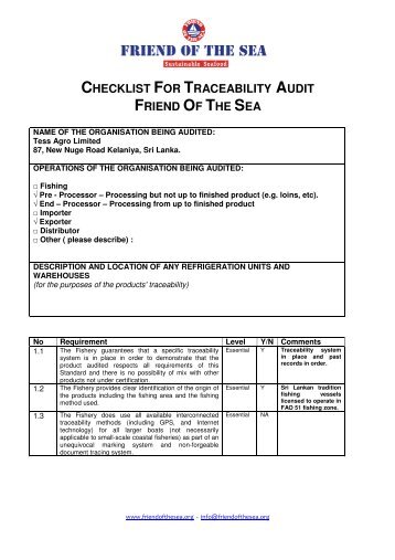download audit report - Friend of the Sea