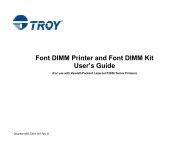Font DIMM Printer and Font DIMM Kit User's Guide - Troy Group, Inc.