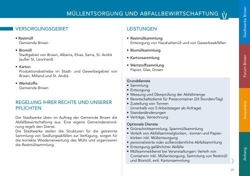 SERVICEKATALOG - Stadtwerke Brixen