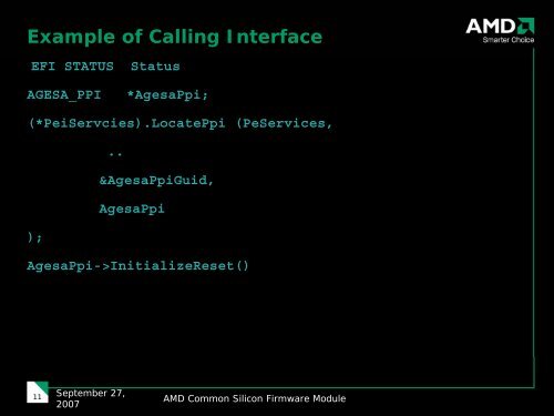 AMD Common Silicon Firmware Module - UEFI