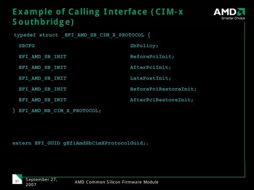 AMD Common Silicon Firmware Module - UEFI