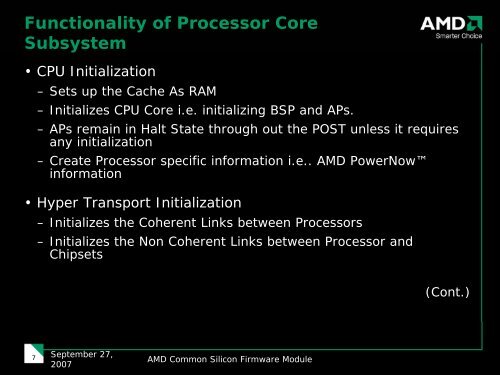 AMD Common Silicon Firmware Module - UEFI