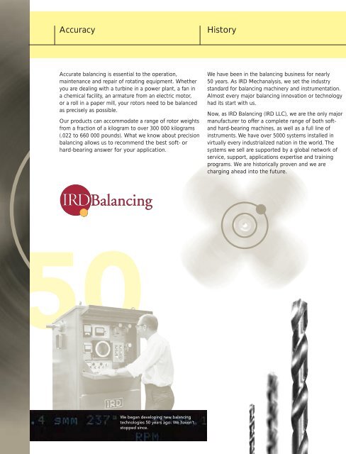 World's Leading Supplier of Soft- & Hard-Bearing ... - IRD Balancing