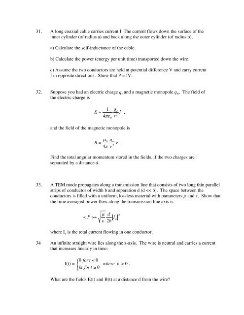 Electricity and Magnetism - Department of Physics & Astronomy