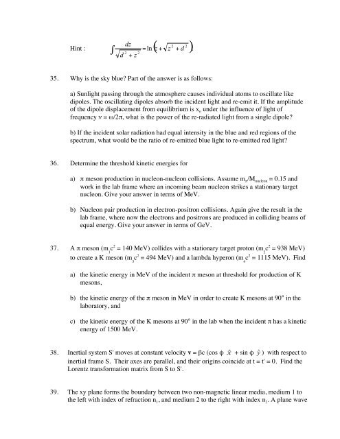 Electricity and Magnetism - Department of Physics & Astronomy