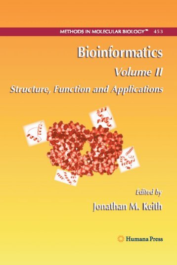 Bioinformatics Volume II, Structure, Function and Applications