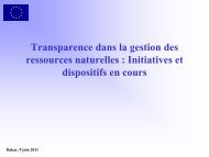 Transparence dans la gestion des ressources naturelles - Africa-EU ...