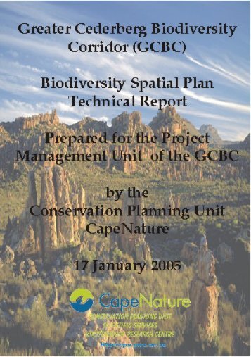 Technical Report - Biodiversity GIS - SANBI