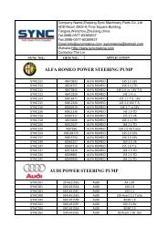 SYNC POWER STEERING PUMP CATALOGUE