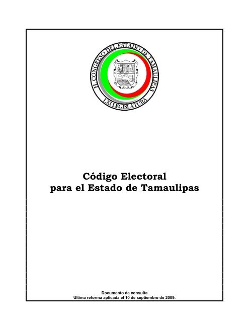 CÃ³digo Electoral para el Estado de Tamaulipas - Congreso del ...