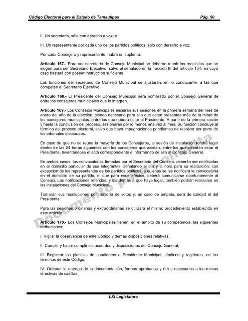 CÃ³digo Electoral para el Estado de Tamaulipas - Congreso del ...