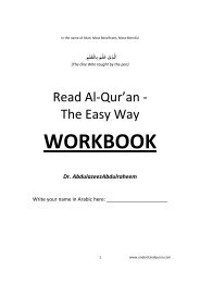 WORKBOOK - Understand Quran