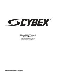 Cybex LCX-425T Treadmill Service Manual Cardiovascular Systems ...