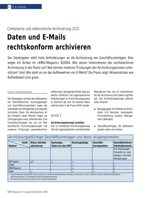 Daten und E-Mails rechtskonform archivieren