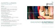 GMUNDNER KUNSTMEILE AUSSTELLUNGEN - Salzkammergut